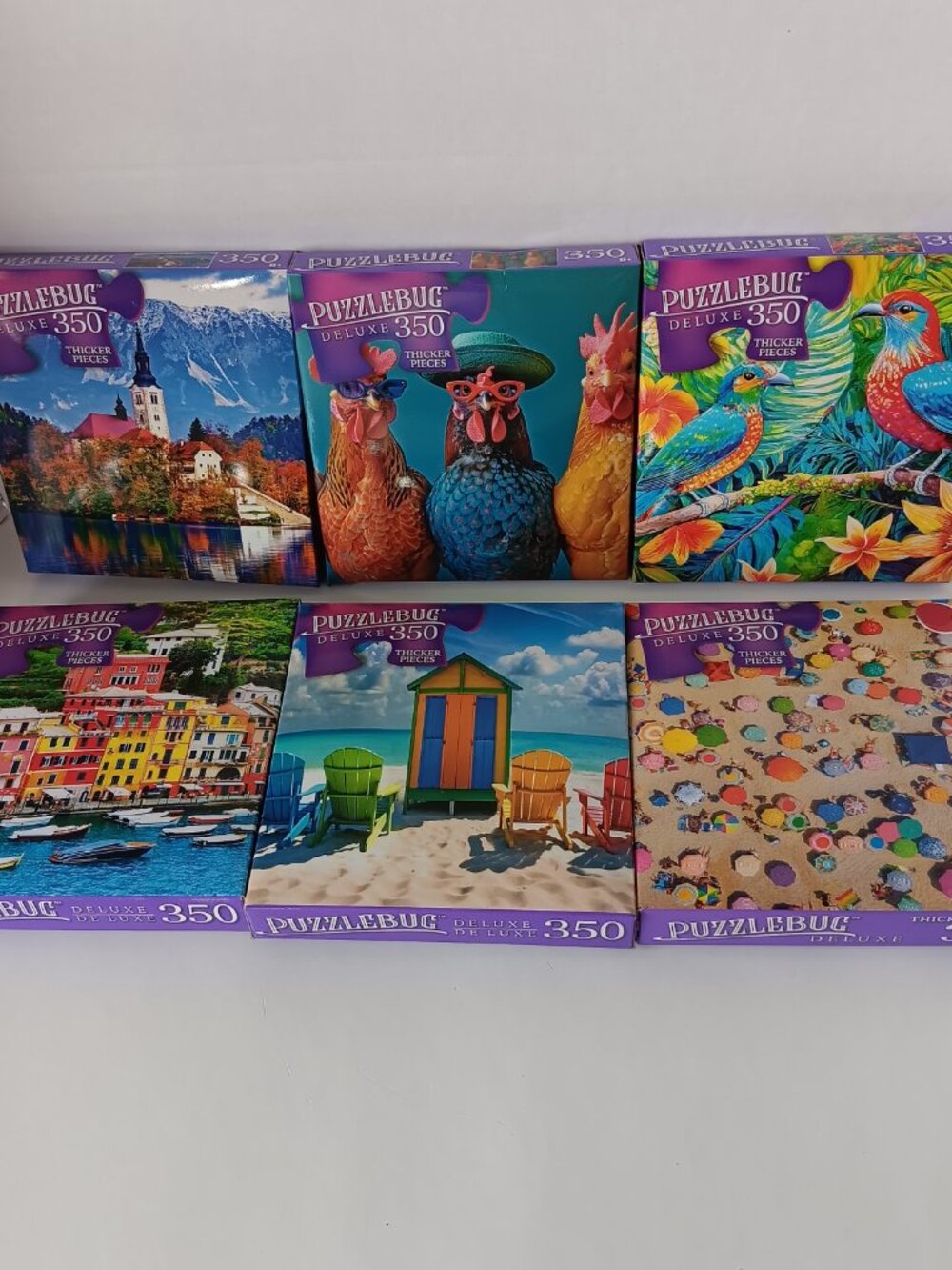 Bundle of (6) 350 Piece Jig Saw Puzzles